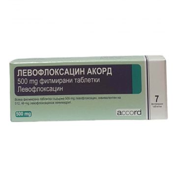 Левофлoксaцин Акорд 500 мг х 7 таблетки 