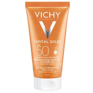 Vichy Ideal Soleil Слънцезащитен матиращ флуид за лице за комбинирана до мазна кожа SPF50 50 мл