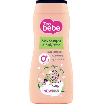 Тeo Bebe Шампоан и Душ гел 2в1 с екстракт от алое вера 200 мл