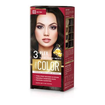 Color 3-Plex Трайна крем боя за коса Цвят №03 Кестен