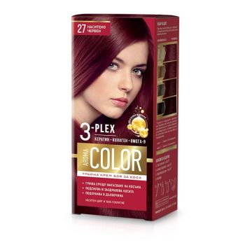 Aroma Color 3-Plex Трайна крем боя за коса Цвят № 27 Наситено червен
