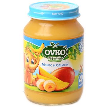 Ovko Bebelan Манго и банани Пюре 4М+ 190 гр