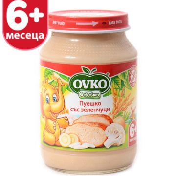 Bebelan Ovko Пуешко със зеленчуци 6М+ 190 гр