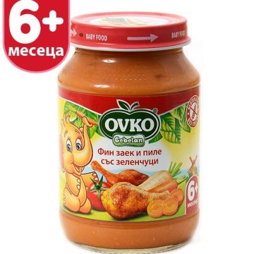 Bebelan Ovko Фин заек и пиле със зеленчуци 6М+ 190 гр 