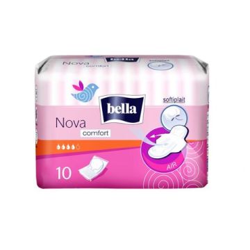 Bella Nova Comfort Дамски памучни превръзки с крилца x10 бр