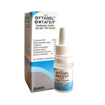 Офтагел Гел за очи с карбомер 0.25% 10 гр Santen