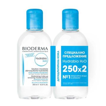 Bioderma Hydrabio Мицеларен разтвор за дехидратирана кожа 2 x 250 мл Комплект