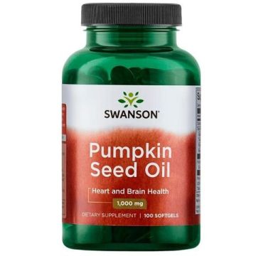Swanson Pumpkin Seed Oil Тиквено семе 1000 мг х100 капсули
