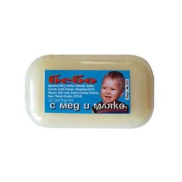 Ния Милва Тоалетен сапун Бебо с мед и мляко 60 гр