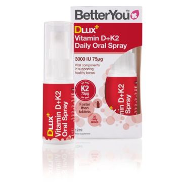 BetterYou DLux Витамин D3 + K2 Орален спрей 12 мл