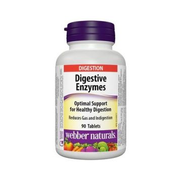 Webber Naturals Храносмилателни ензими 182 мг х90 таблетки