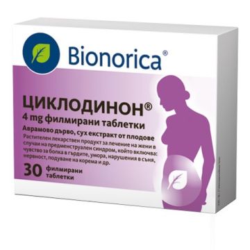 Bionorica Циклодинон при ПМС и менструални болки 4 мг х30 таблетки