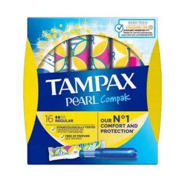 Tampax Compak Pearl Normal Дамски тампони с апликатор 16 бр Procter&Gamble