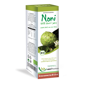 AboPharma Noni Био сок от нони за метаболизма, сърцето и имунитета 330 мл