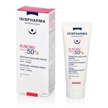 Ruboril Expert Оцветен крем за лице за кожа с розацея SPF50+ 40 мл Isis Pharma