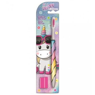 Naturaverde DISNEY Toothbrush For Children Be a Unicorn Детска четка за зъби с капаче Еднорог