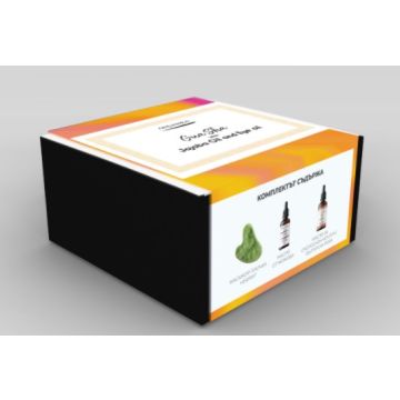 Organea Масажор плочка нефрит с масло за околоочен контур роза и с масло от жожоба