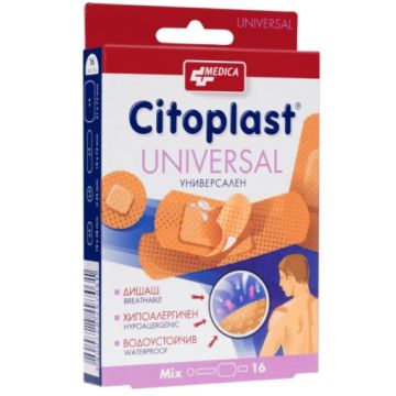 Medica Citoplast Universal Mix Водоустойчиви и дишащи лепенки 4 размера 16 бр