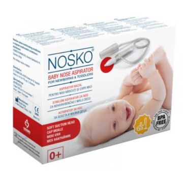 Nosko Аспиратор за нос за деца с мек накрайник 0М+ 