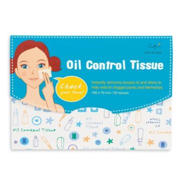 Cettua Oil Control Tissue Листчета за регулиране на омазняването на лицето 50 бр