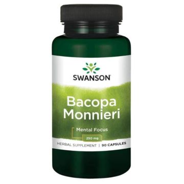Swanson Bacopa Monnieri Екстракт от Бакопа Мониери за памет и концентрация х90 капсули