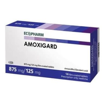 Амоксигард 875 мг/125 мг x 14 таблетки Ecopharm