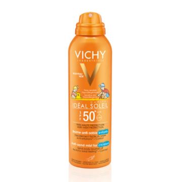 Vichy Ideal Soleil Слънцезащитен спрей за деца анти-пясък SPF50+ 200 мл