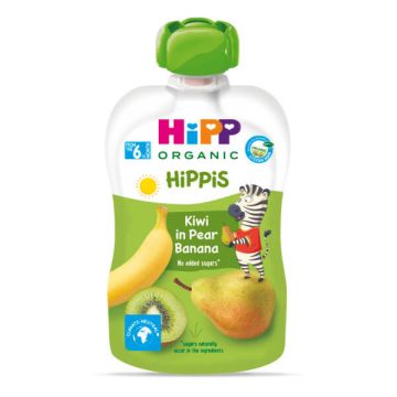 Hipp Organic Забавна закуска круша, банан и киви 6М+ 100 г