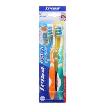Trisa Extra pro clean Medium Четка за зъби 2 бр