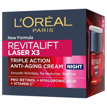 L’Oreal Revitalift Laser Renew Нощен крем за лице против бръчки 50 мл