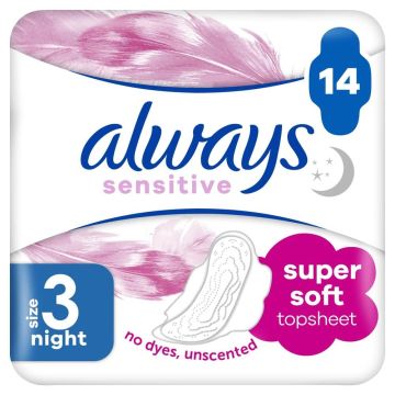 Always Sensitive Ultra Night Duo Дамски нощни превръзки x 14 бр