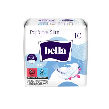 Bella Perfecta Slim Blue Ултра тънки дамски превръзки с крилца х 10 бр