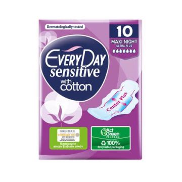 Everyday Sensitive Maxi Night Дамски превръзки х10 бр