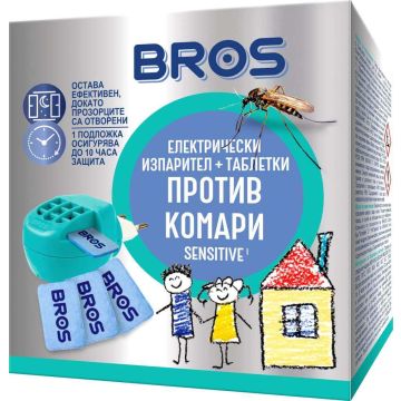 Bros Sensitive Електрически изпарител против комари за деца с 10 таблетки