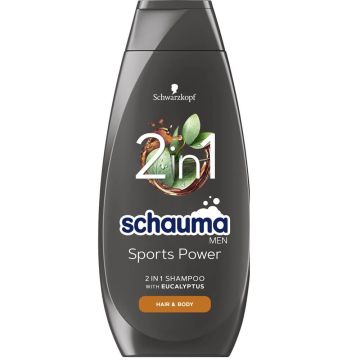 Schauma Men Sports Power 2in1 Мъжки шампоан за коса и тяло 400 мл