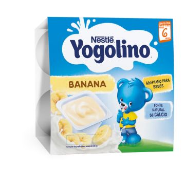 Nestlé YOGOLINO Банан млечен десерт, от 6-ия месец, 100 g 4 броя в опаковка