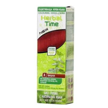 Herbal Time Оцветяваща крем-къна за коса Цвят 04 Вишна 75 мл