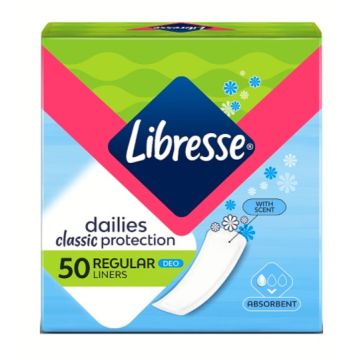 Libresse Classic Protection Regular Deo Ежедневни дамски превръзки 50 бр