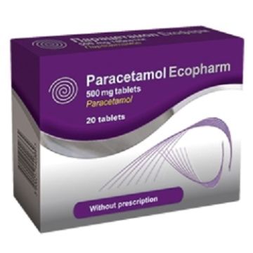 Paracetamol 500 мг x20 таблетки Ecopharm