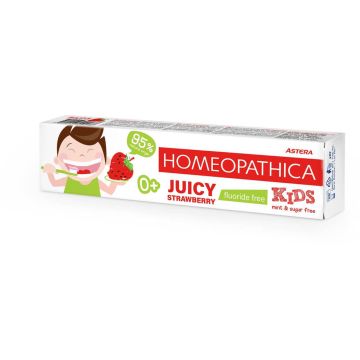 Astera Homeopathica Kids Strawberry Паста за зъби 0+ 50 мл