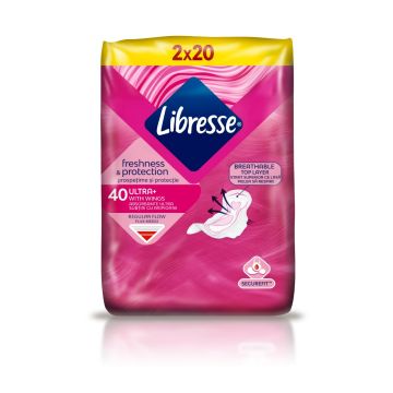 Libresse Freshness & Protection Ultra+ Дамски превръзки x40 бр