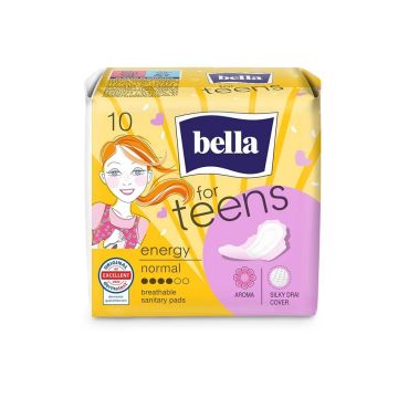 Bella for Teens Ultra Energy Дамски превръзки с крилца за тийнейджърки х 10 бр