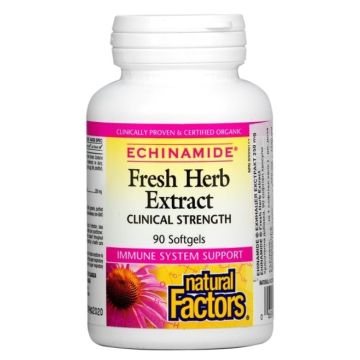 Natural Factors Echinamide Fresh Herb Extract за имунната и дихателната системи 250 мг х 90 софтгел капсули