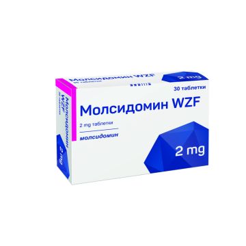Молсидомин 2 мг х 30 таблетки Polpharma