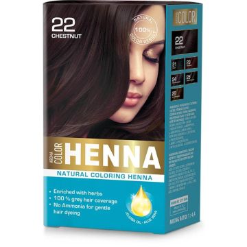 Color Henna Натурална оцветяваща къна Цвят №22 Кестен