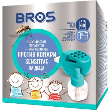 Bros Sensitive Електрически изпарител с течен пълнител против комари за деца