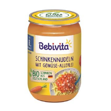 Bebivita пюре паста с шунка и зеленчуци 8М+ 220 гр