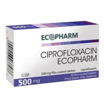 Ципрофлоксацин 500 мг х 10 таблетки Ecopharm