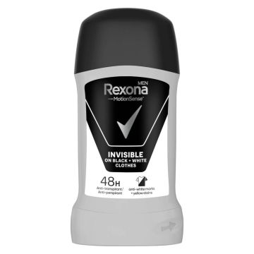 Rexona Men Invisible on Black + White Clothes Стик против изпотяване за мъже 50 мл