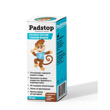 NaturProdukt Padstop Лосион срещу въшки в комплект с гребен и шапчица х75 мл